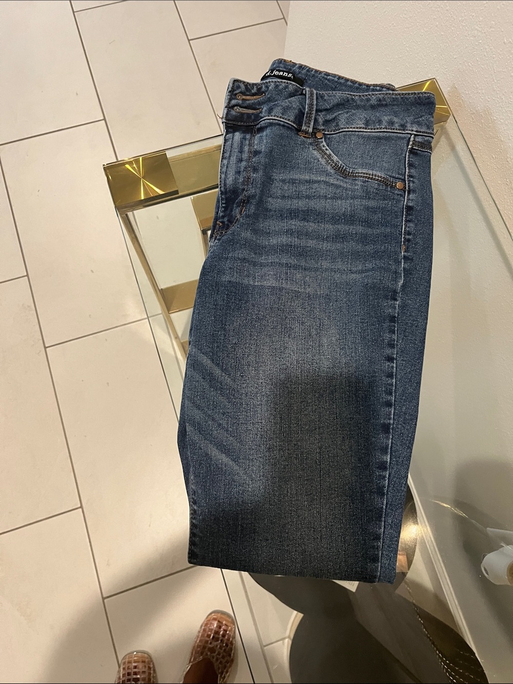 d. jeans Men's Straight Indigo Blue Jeans